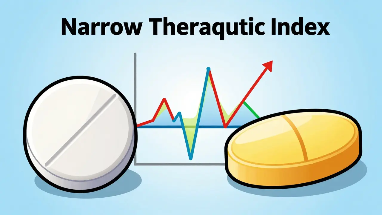 Comparison of two different generic pills with a therapeutic index graph